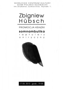 Zbigniew Hübsch "Somnambulika raptularz Oniryczny"