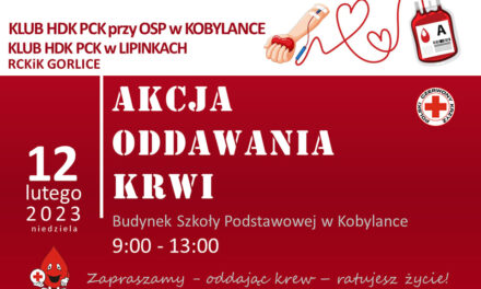 Oddaj krew! Uratuj komuś życie! – zapraszamy na akcję krwiodawstwa w Kobylance